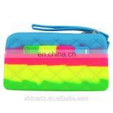 High Quality Candy Colorful Long Fashion Ladies Clutch Bag Purses Silicone Rubber Famous Brand Wallets thumbnail-3