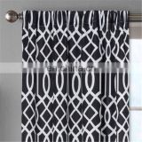 Decorative custom printed beaded bedroom curtains ready made panels Wholesale