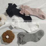 Children's Spain Autumn and Winter New Big Bow Girl Baby Socks Solid Color Mid-high Long Tube Socks thumbnail-4
