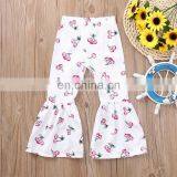 2019 Newest Arrival Kids Sunflower Printing Bell Bottom Pants Baby Floral Trousers Wholesale thumbnail-3