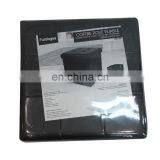 Furologee High Quality PVC Faux Leather Foot Rest Stool Seat Black Square Foldable Home Storage Ottoman thumbnail-5