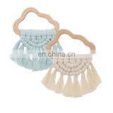 Облачные макраме-игрушки для резания зубов для младенцев из дерева