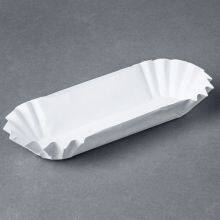 White Serving Trays Paper Bowls for Hot Dogs Dog Buns Packaging Food Tray Bread Boat Biodegradable Container thumbnail-1