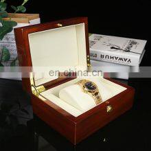 Wholesale Wooden Watch Box Custom Red Jewelry Watch Packaging Box Wood thumbnail-4