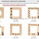 LEATHER PHOTO FRAMES WITH LASER DESIGN