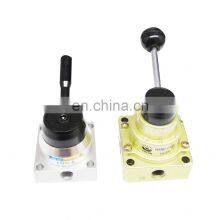 China Manufacturer Three-position Four-way Aluminum Alloy Cylinder Control Mechanical Manual Valves