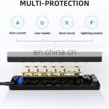 Safety Germany Multiple 4 Outlet Power Strip Socket 4 Outlet With Dual USB Ports and Retractable Cord thumbnail-3
