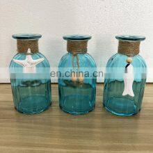 Exclusive Design Bud Vases Wedding Ocean Element Creative Modern Blue Fish Hanging Decoration Flower Glass Vase Home Decor Items thumbnail-4