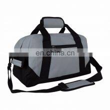 Customized Logo Unisex Gym Bag Sport Mens Weekend PU Leather Luggage Canvas Travel Duffel Bag thumbnail-3