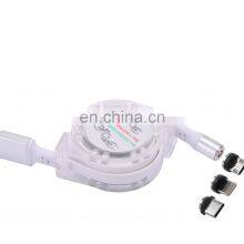 Hot Sale New Retractable 3 In 1 USB Magnetic Charging Cable For Mobile Phone Cable Ios/Type-C/Android thumbnail-5