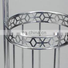 OEM Diamond Series Bathroom Metal Vertical Standing Paper Dispenser Toilet Tissue Paper Roll Storage Shelf Toilet Paper Holder thumbnail-4