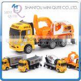 Mini Qute 1:55 Kid Die Cast Pull Back Alloy Engineering Excavator Truck Vehicle Diecast Model Car Educational Toy NO.MQ 2211-4