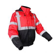 Roadway Safety Winter Jacket Outdoor Warm Worker Reflective Safety Jacket thumbnail-1