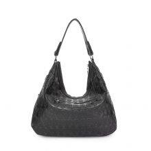 Punk Style Unisex Leather Handbag Large Capacity Portable Rivet Bag thumbnail-1