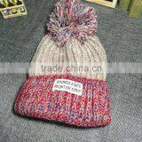 Autumn Winter Warm Keeping Colorful Knitting Pom Pom Hats and Caps Manufacturer thumbnail-4