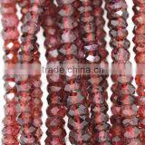 garnet beads wholesale,natural gemstone beads wholesale,faceted rondelle gemstone beads