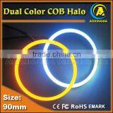 2014 Newest Dual Color COB Halo Ring White&yellow 60mm~140mm