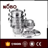 Steel Lid Induction16pcs Stainless Steel Cookware Set