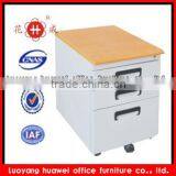 Modern KD Steel Vertical Mobile Filing Cabinet With Caster Design