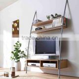TV Stand with MDF shelving and metal tube