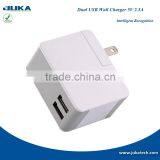 Dual-Port USB Travel Wall Charger 5V 2.4A for IPhone IPad IPod, Samsung Galaxy, Cell Phones, Tablets thumbnail-4