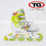 Hot sales Adjustable new fashion design inline skate kids high quality green colorful roller skate