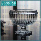 Crystal Footed Clear Cup Glass Ice Cream Bowls thumbnail-1