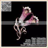 Crystal White Gradient Purple Morning Glory Brooch Rose Gold Flower Pin thumbnail-1