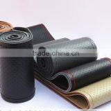 Direct Black and Red Microfiber Leather Auto Car Steering Wheel Cover Universal 15 Inch