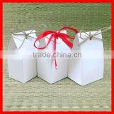 Craft Small Pure White Paperboard Special Gift Storage Box With Ribbon Manufacture