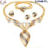 CJ1149-(74-79) Different Color Jewelry Gold Plating Wedding/evening Party Ladies Jewelry Set thumbnail-4