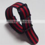 New Arrival Black Red Stripe Custom Nato Nylon Watch Straps thumbnail-5