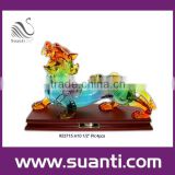 Multicolored Kirin polyresin statue