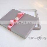 Custom Handmade Wedding Invitation Box With Ribbon thumbnail-1