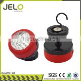Ningbo JELO Popular Super Bright 24LED design magnetic Round Table Work Light Outdoor hanging lantern Lamp With Hook Magnet