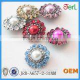 Wholesale Mix Colours Rhinestone Button Flat Back Hot Selling
