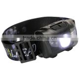AAA battery rechargeable powered 3W headlamp led with red lighting