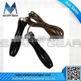 Customized Wooden Handle Leather Rope Speed Rope Crossfit