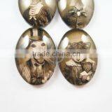 18X25mm Vintage Style Mr.and Mrs.Animal Dog,cat,duck,rabbit Couples Oval Glass Cabochon DIY Supplies Findings 4120056 thumbnail-4
