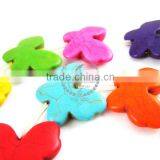 1 String 15inch 18x22mm Vintage Mix Color Dyed Turquoise Butterfly Unique Beads 3010017 thumbnail-3