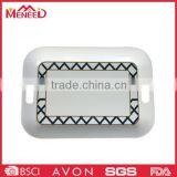 White Color Homeware Plastic Food Tray With Handles thumbnail-1