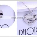 2016 New Fashion Alloy Jewelry Sculpture Letter Member of Family Silver Children Necklace Heart Pendant thumbnail-6