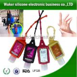 Colorful hand sanitizer holder silicon bottle holder hot promotion item 2017