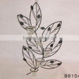 Leaf shaped candle holders wall decoration