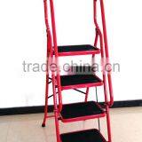 Red 4 Step Ladder Folding Ladder Hosehold Step Ladder