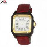 Luxury Men Watch Square Watches Case Stainless Steel Wooden Watch With Butterfly Buckle thumbnail-1