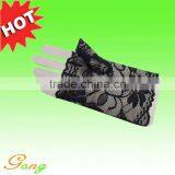 Black Fingerless Lace Gloves for Party