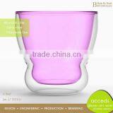 Unique Shaped Pink Color Drinking Glass thumbnail-1