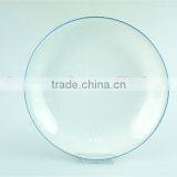 5pcs White Porcelain Dinner Set With Green Rim Stock,dinnerware Sets thumbnail-2