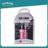Toprank Colorful Promotion Approved Plastic 3 Digital Luggage Combination Lock Travel Suitcase Tsa Luggage Lock thumbnail-2